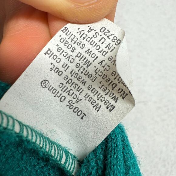 Vintage London Fog Cardigan Sweater Men's Medium Blue Made In USA Knit Grandpa - Picture 6 of 8